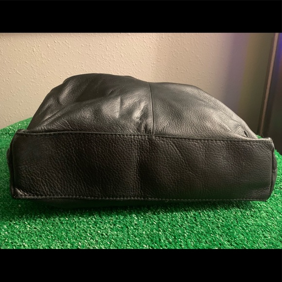 Lucky 🍀 brand black hobo bag with silver rivets euc - Picture 3 of 10